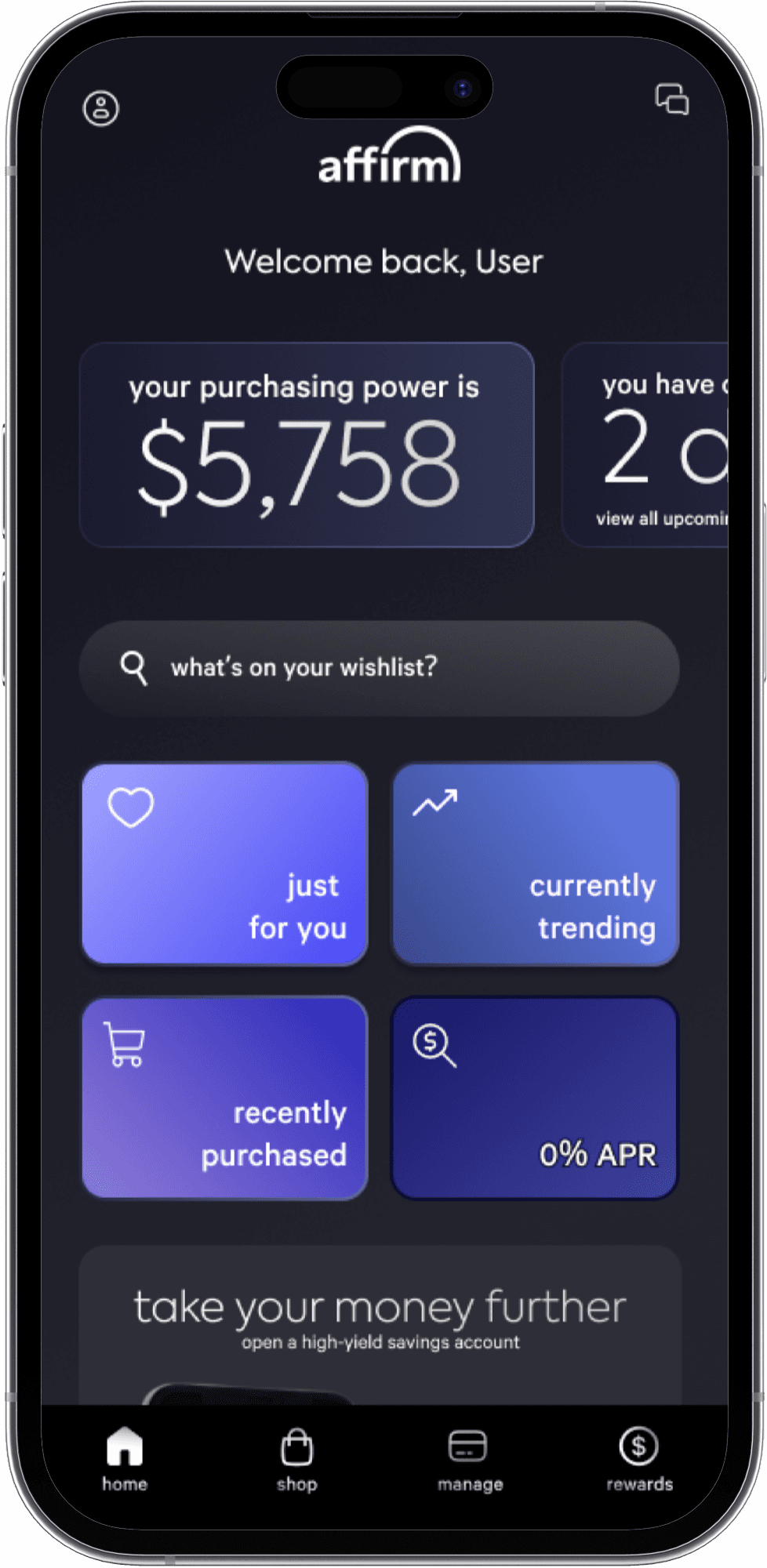 Affirm mobile app redesign preview